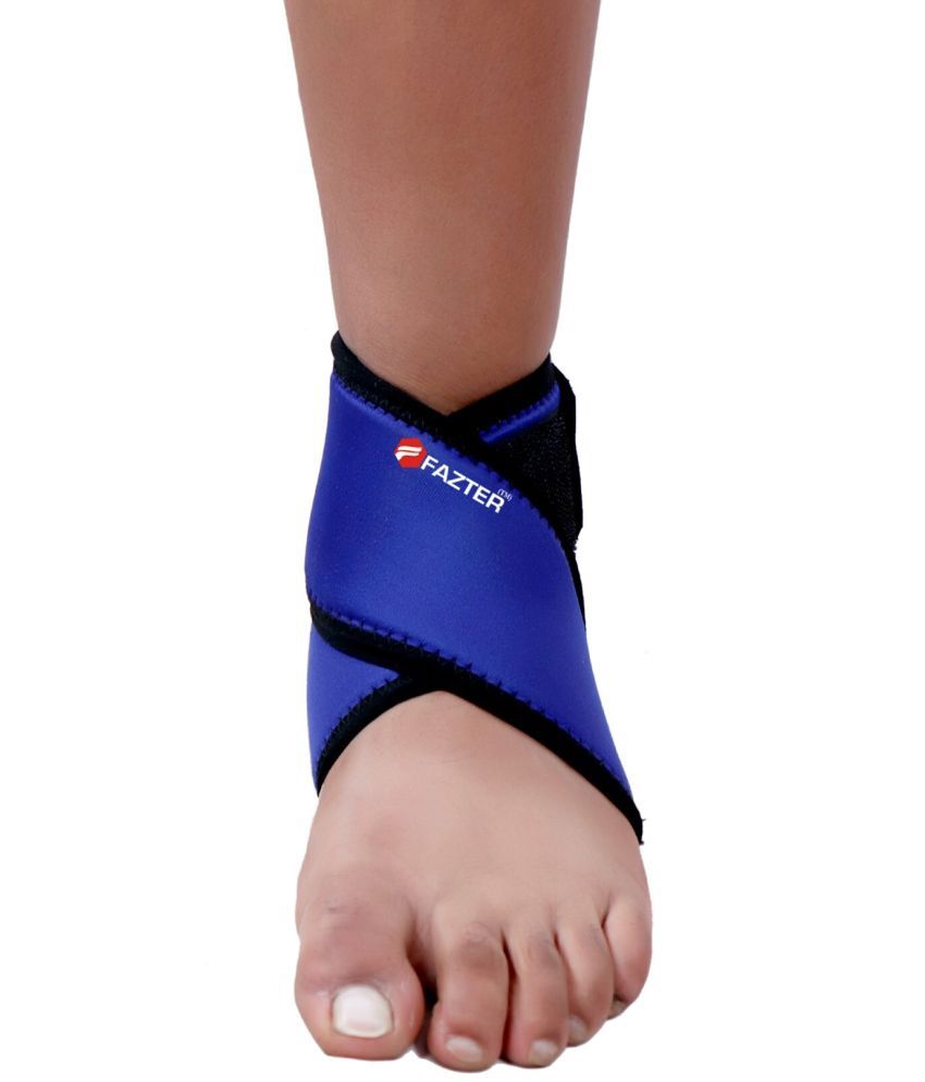     			FAZTER Primium Ankle Binder for Ankle Injuries Pain Relief Universal Ankle Support (Blue)