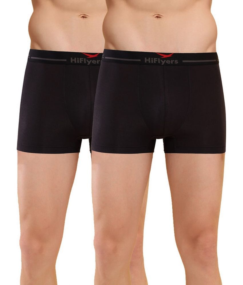     			Hiflyers Pack of 2 Modal Trunks For Men's ( Black )