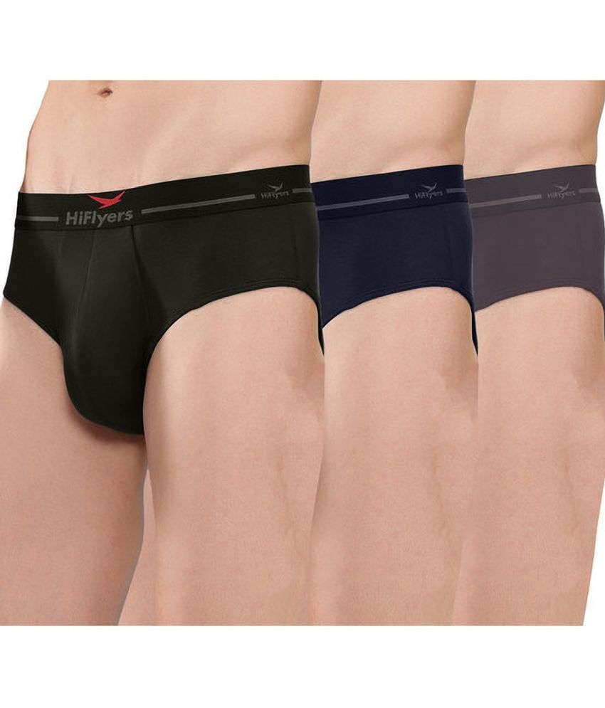     			Hiflyers Pack of 3 Modal Briefs For Men's ( Grey )