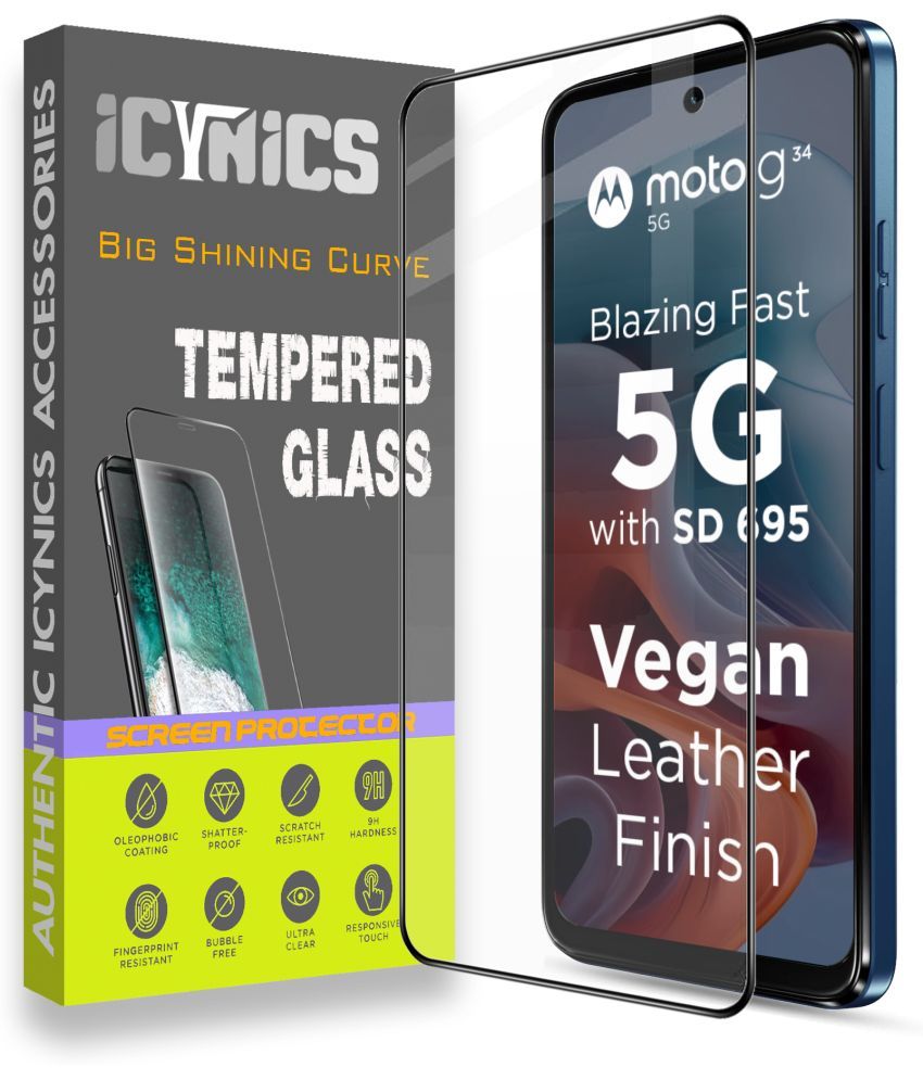     			Icynics Tempered Glass Compatible For MOTOROLA G34 5G ( Pack of 1 )