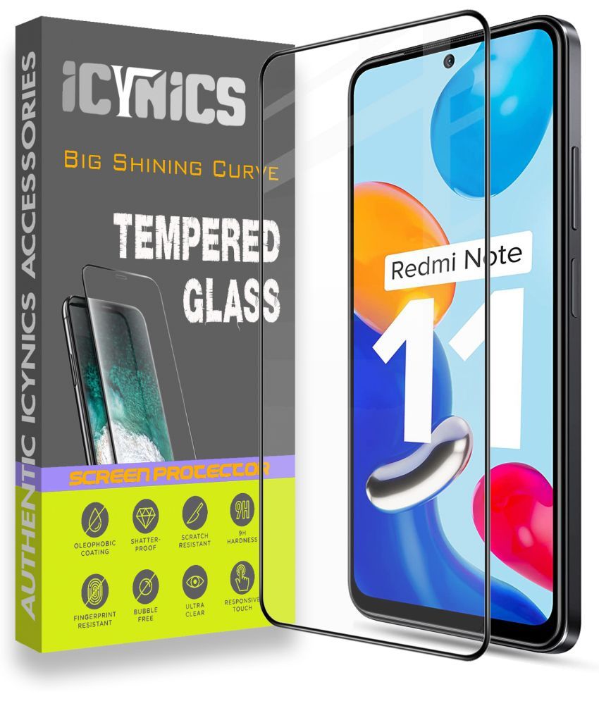     			Icynics Tempered Glass Compatible For Redmi Note 11 ( Pack of 1 )