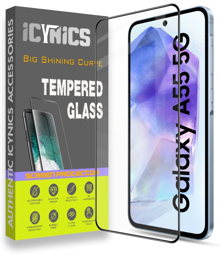     			Icynics Tempered Glass Compatible For Samsung Galaxy A55 5G ( Pack of 1 )