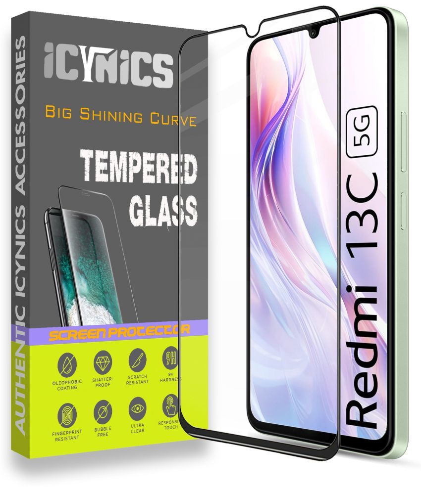     			Icynics Tempered Glass Compatible For Redmi 13C 5G ( Pack of 1 )