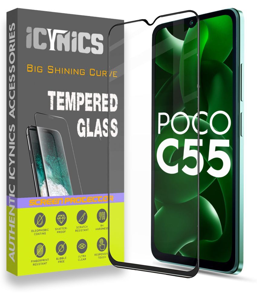     			Icynics Tempered Glass Compatible For POCO C55 ( Pack of 1 )