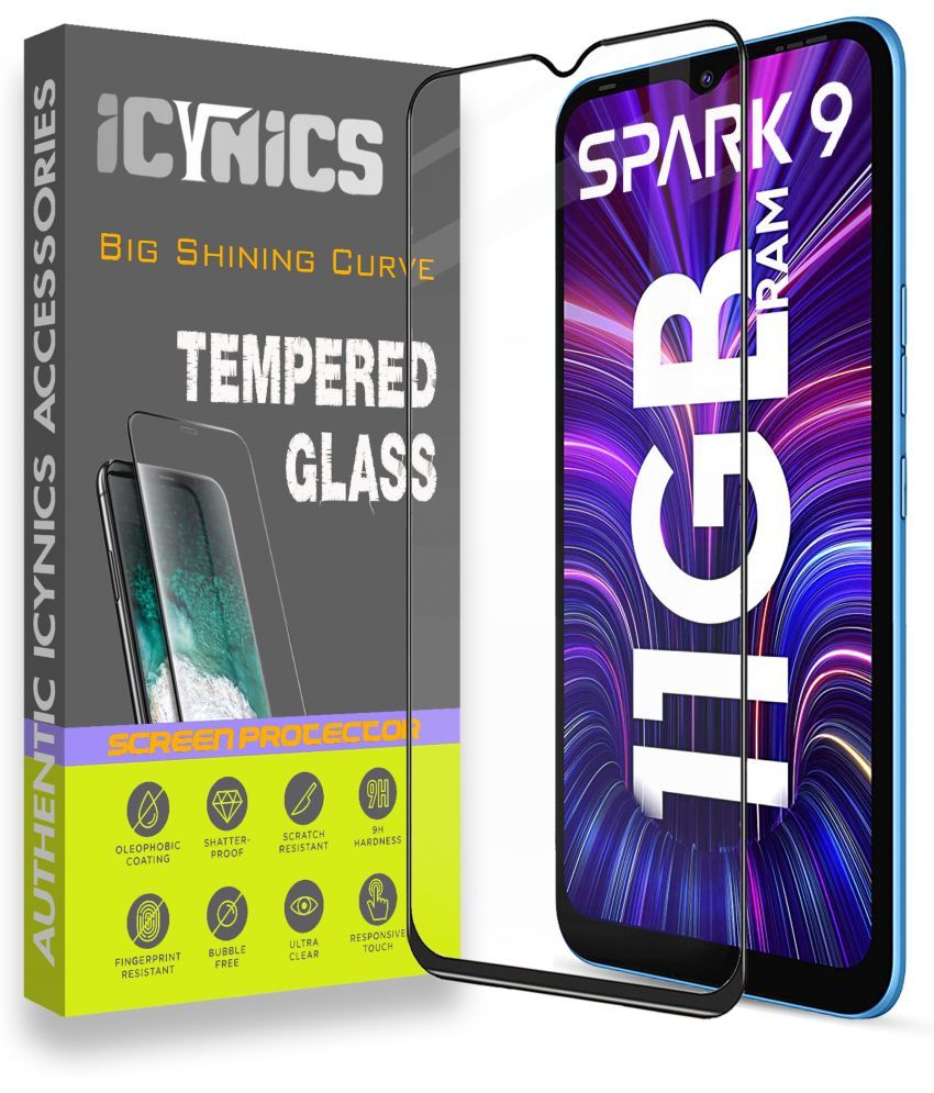     			Icynics Tempered Glass Compatible For Tecno Spark 9 ( Pack of 1 )