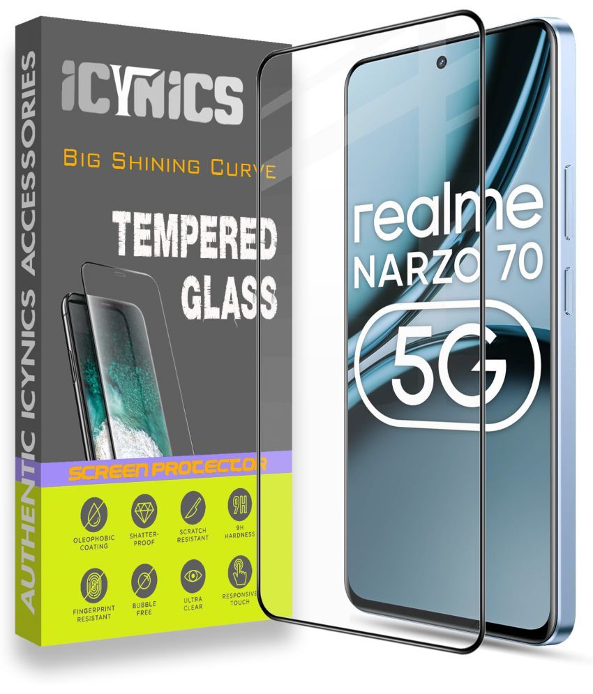     			Icynics Tempered Glass Compatible For Realme Narzo 70 5G ( Pack of 1 )