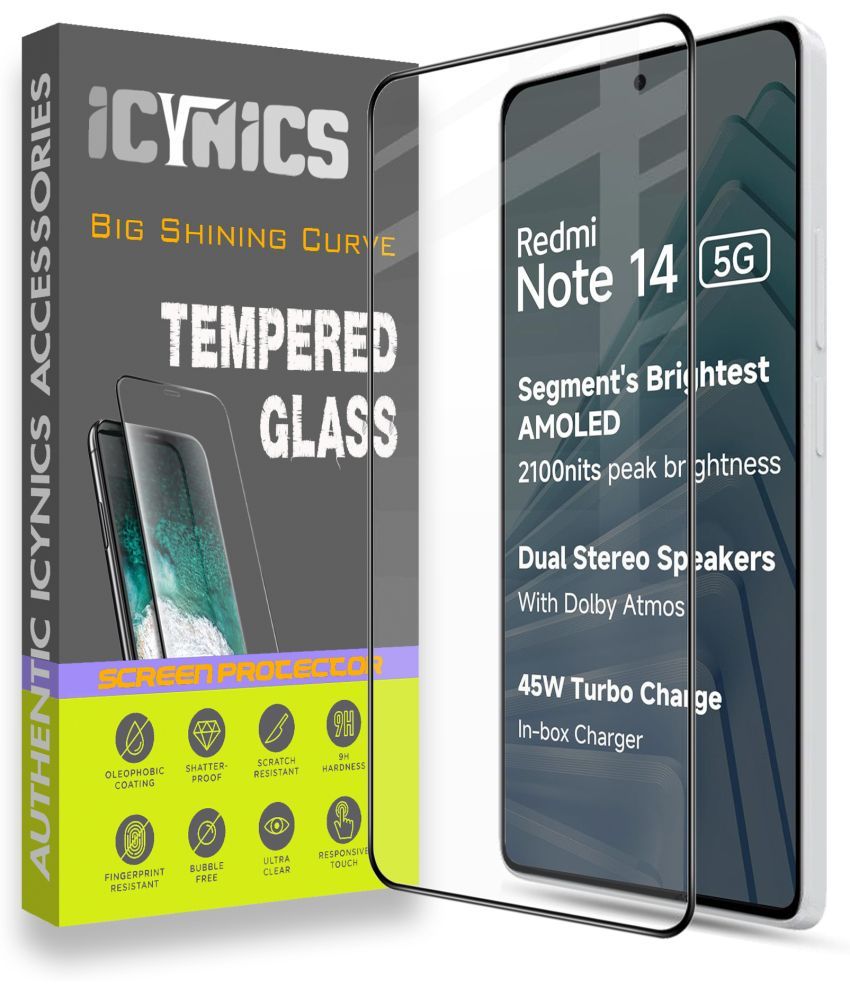     			Icynics Tempered Glass Compatible For Redmi Note 14 5G ( Pack of 1 )