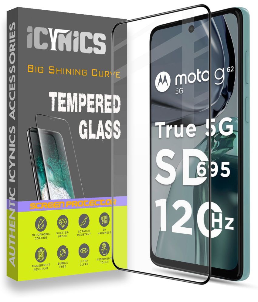     			Icynics Tempered Glass Compatible For Motorola G62 5G ( Pack of 1 )