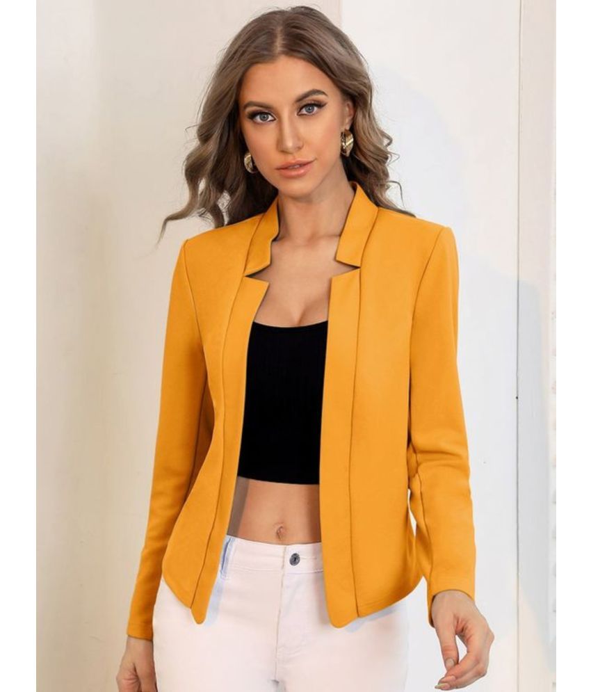     			Raabta Fashion - Fleece Yellow Blazers