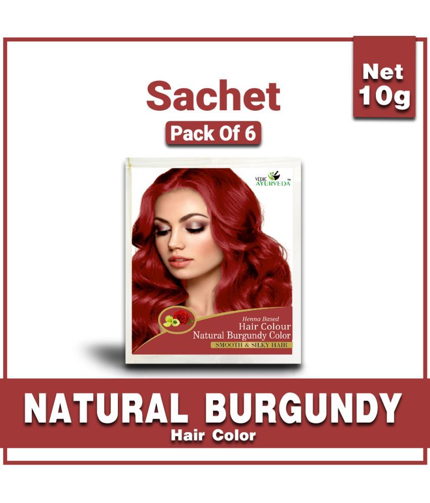     			VEDICAYURVEDA Burgundy-Sachet Natural Semi Permanent Hair Color 10 g Burgundy