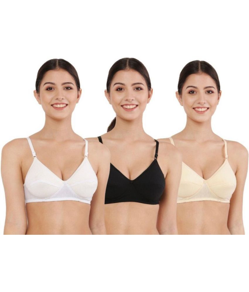     			ultraundies Pack of 3 Cotton Blend Heavily Padded Everyday Bra For Women ( Multicolor )