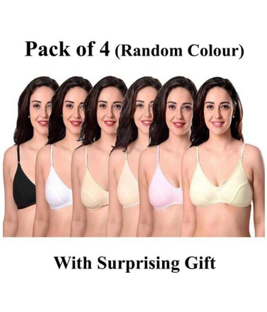     			ultraundies Pack of 4 Cotton Blend Lightly Padded Everyday Bra For Women ( Multicolor )