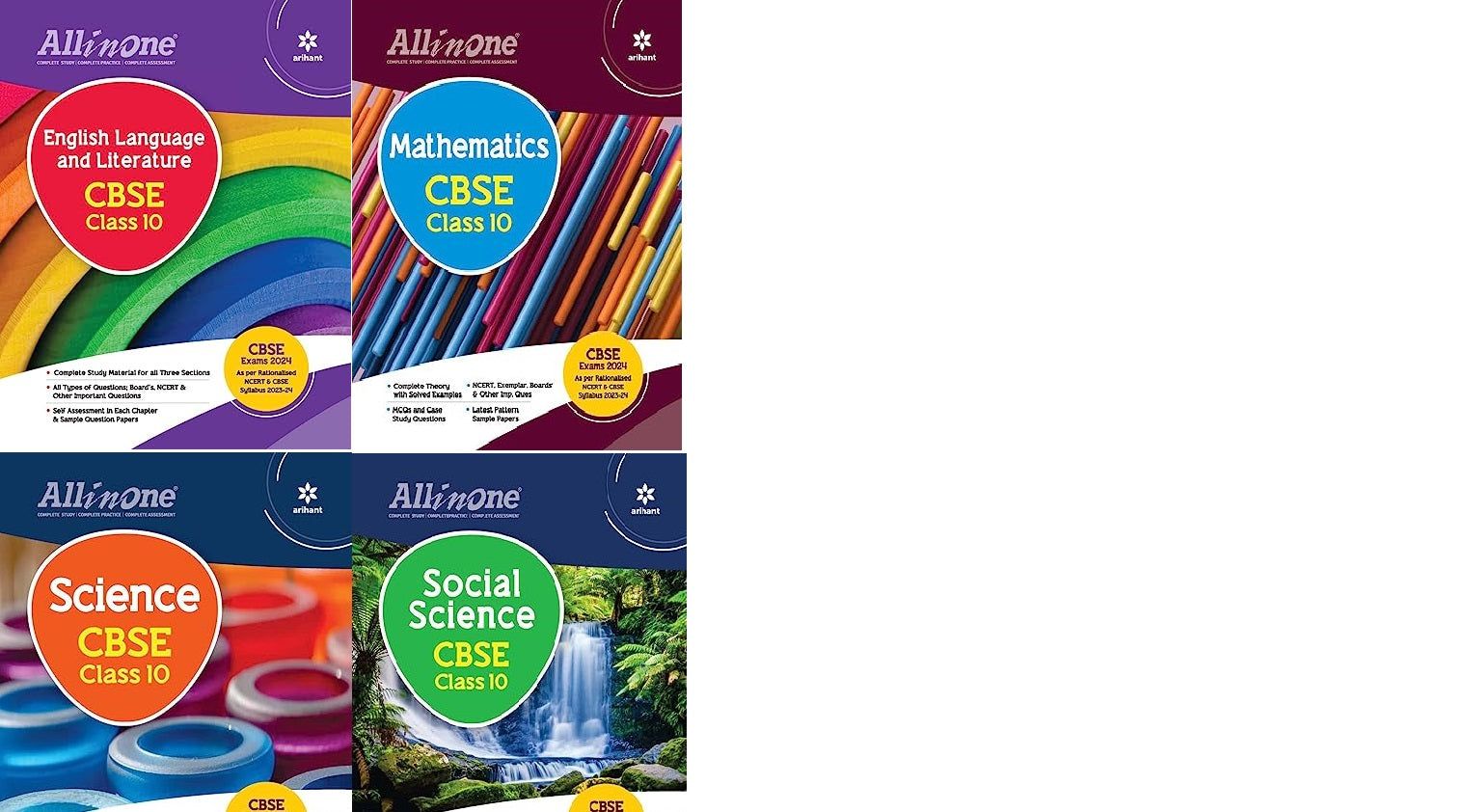     			ARIHANT ALL IN ONE COMBO SET 4 BOOKS ENGLISH / SCIENCE / MATHS / SOCIAL All In One- For CBSE Exam Class 10 NEW EDITION 2024