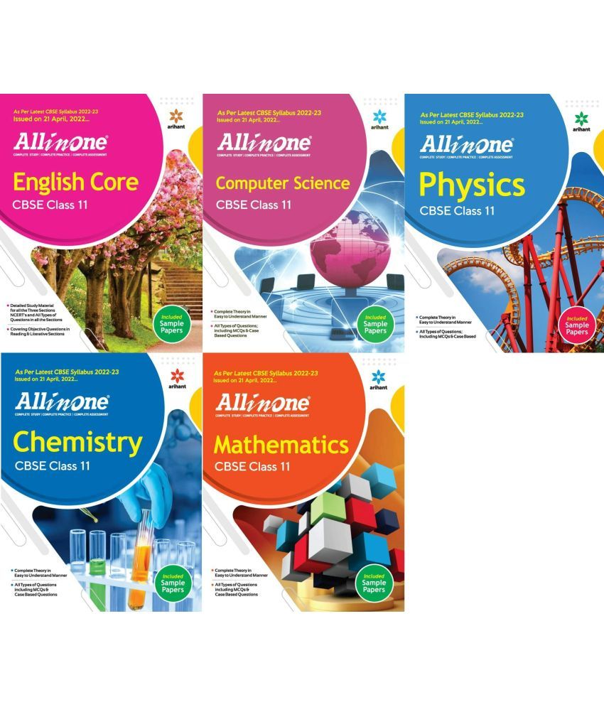     			Arihant All In One Cbse Physics - Chemistry - Mathemaics - English - Computer Science For 11th ( Set Of 5 Books )