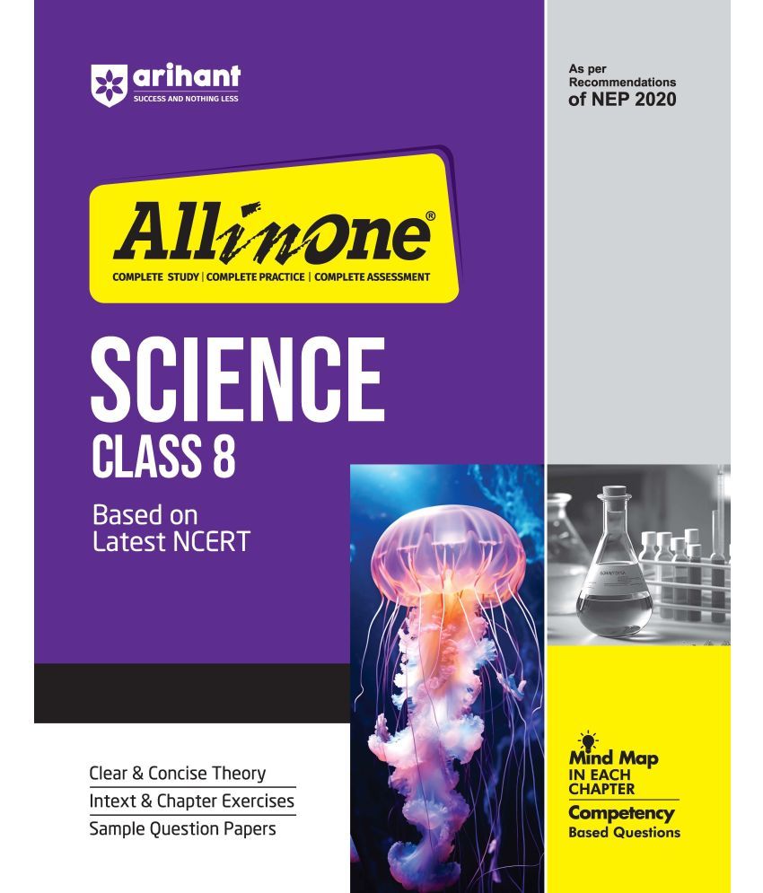     			Arihant All In One Science  Class 8 Based On Latest NCERT For CBSE Exams 2025 | Mind map in each chapter | Clear & Concise Theory | Intext & Chapter E