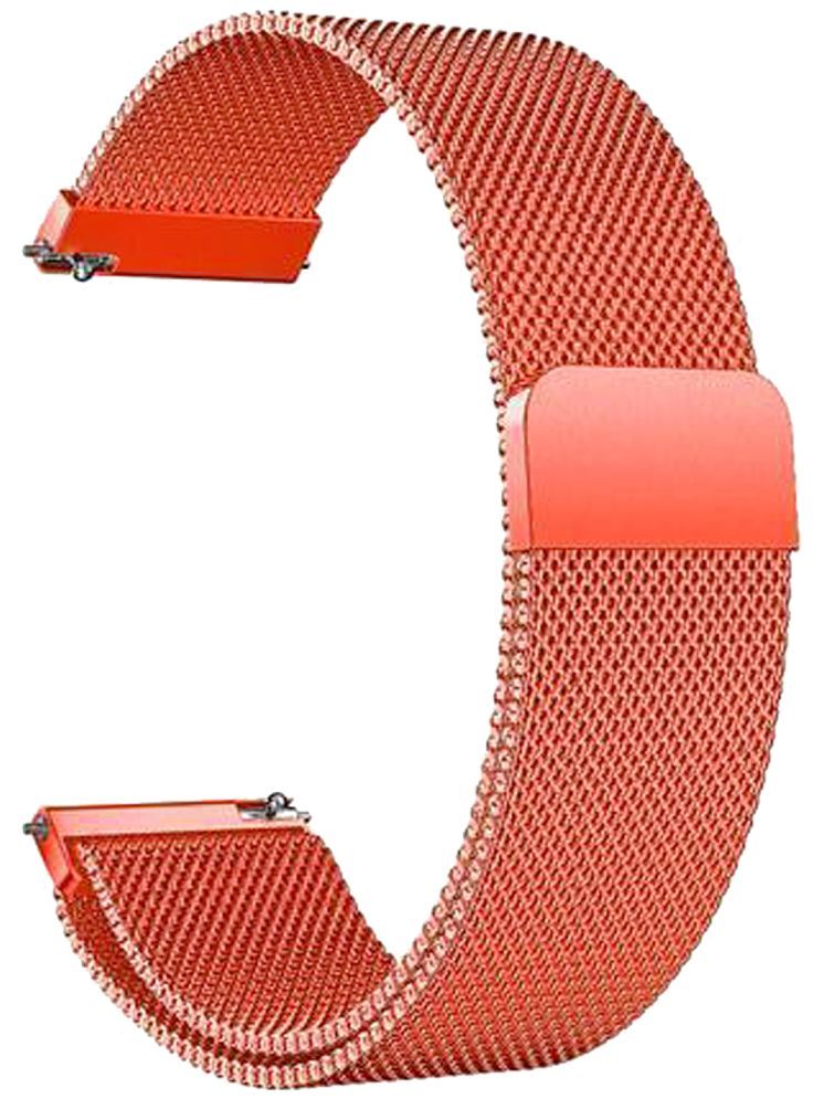     			ACM Watch Strap Magnetic 22mm compatible with Noise Colorfit Icon 3 Plus Smartwatch Luxury Metal Chain Band Orange