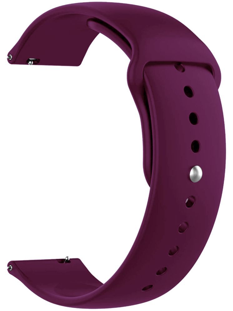     			ACM Watch Strap Silicone Belt 22mm compatible with Fire-Boltt Rise Steel Ultra Bsw226 Smartwatch Sports Band Burgundy Purple