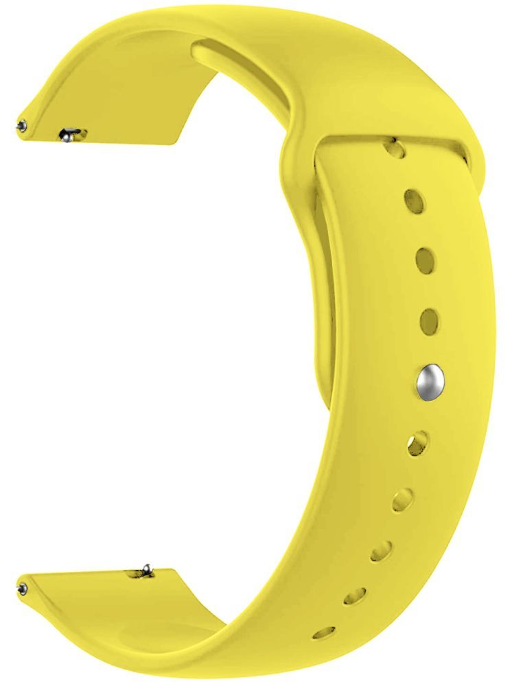     			ACM Watch Strap Silicone Belt 22mm compatible with Fastrack Rave Fx2 Smartwatch Sports Band Yellow