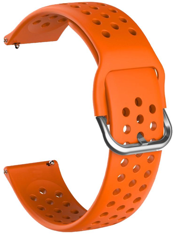     			ACM Watch Strap Silicone Belt 20mm compatible with Pebble Vama Smartwatch Breatheable Dot Band Orange