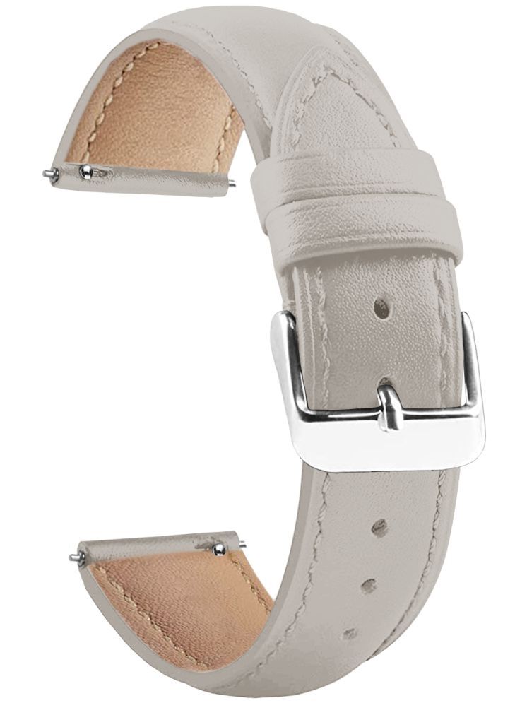     			ACM Watch Strap Leather Belt 22mm compatible with Oppo Watch X Smartwatch Casual Classic Band White