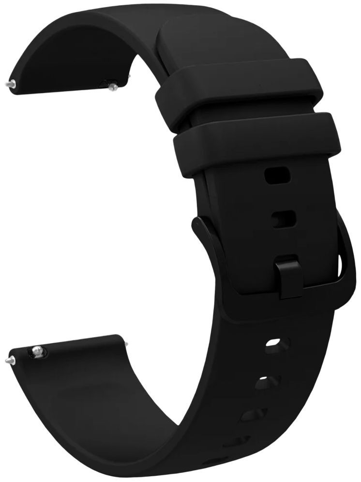     			ACM Watch Strap Silicone Belt 22mm compatible with Noise Colorfit Icon 4 Smartwatch Hook Band Black