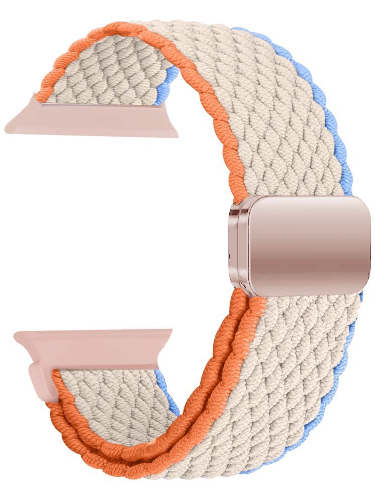     			ACM Watch Strap Slide Woven Braided Magnetic compatible with Cellecor M4 Rush Smartwatch Adjustable Belt Band White