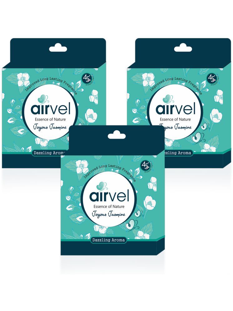     			Airvel Bathroom Air Freshener Blocks Jasmine Fragrance for Home & Office Use 75g ( Pack of 3 )