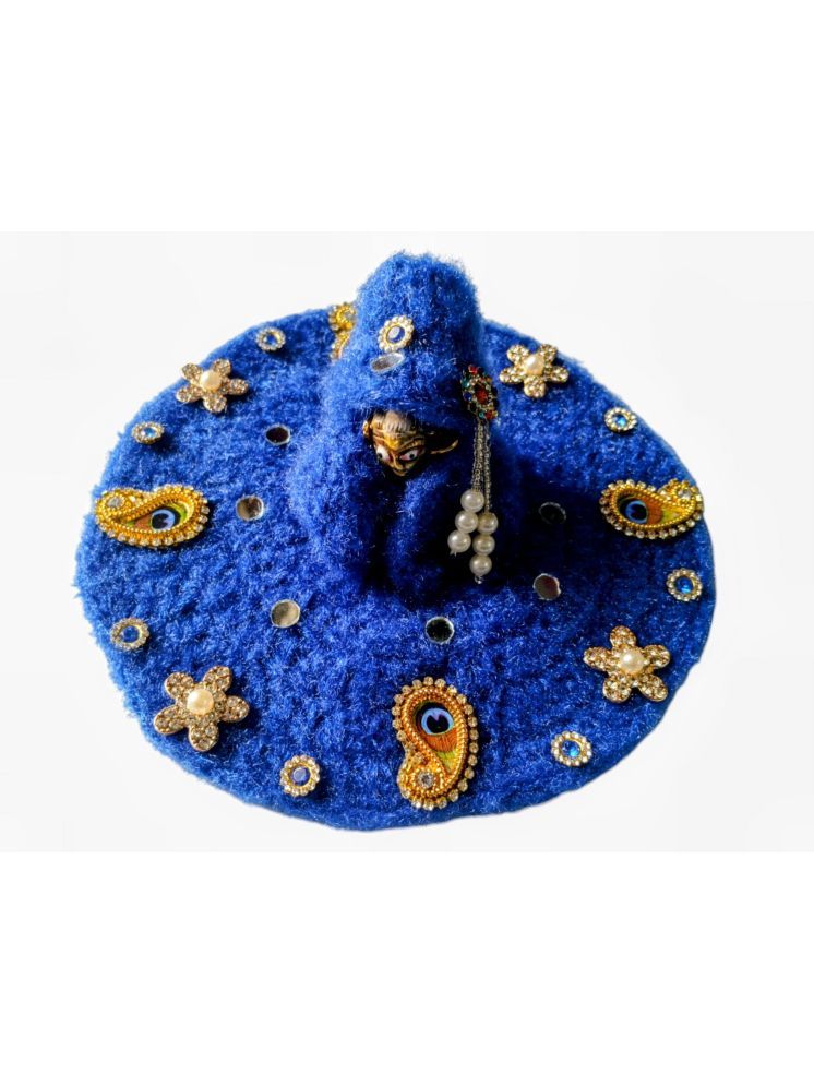     			Cherry Tree Laddu Gopal Blue Wool Dress ( Pack of 1 )