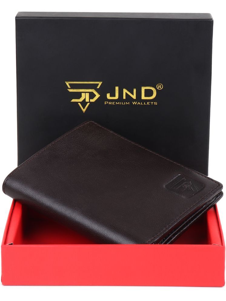     			JND Black 100% Leather Men's Regular Wallet ( Pack of 1 )