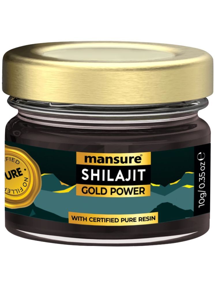     			ManSure Shilajit Gold Power Resin with Swarna Bhasma, Ashwagandha, Gokhru and Kali Musli for Sustained Energy, Immune and Antioxidant Support - 1 Pack (10g)