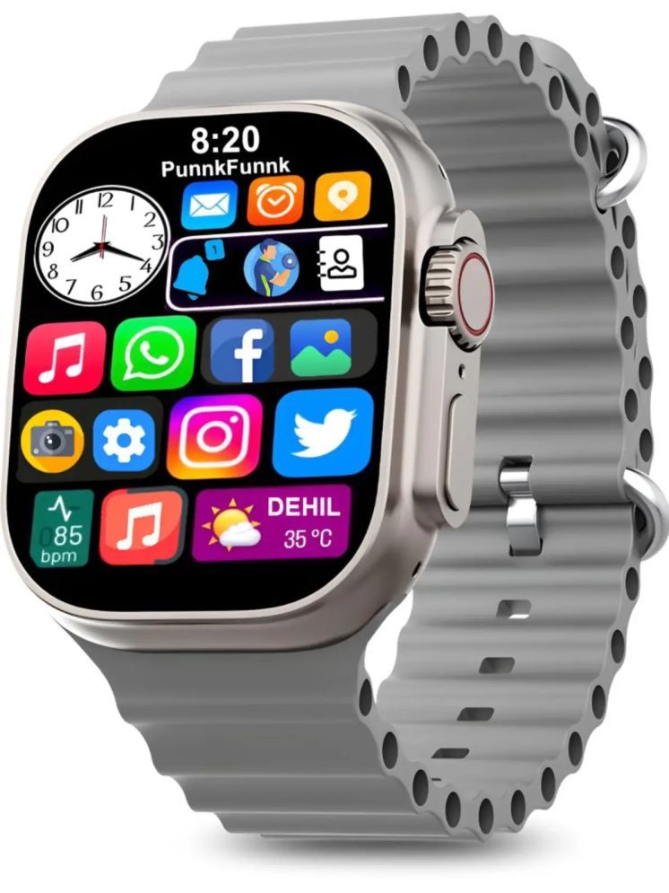     			RD Kart 1.9 inch IPS BT Calling Smart Watch with Strap Upto 1-2 days Backup ( Grey )