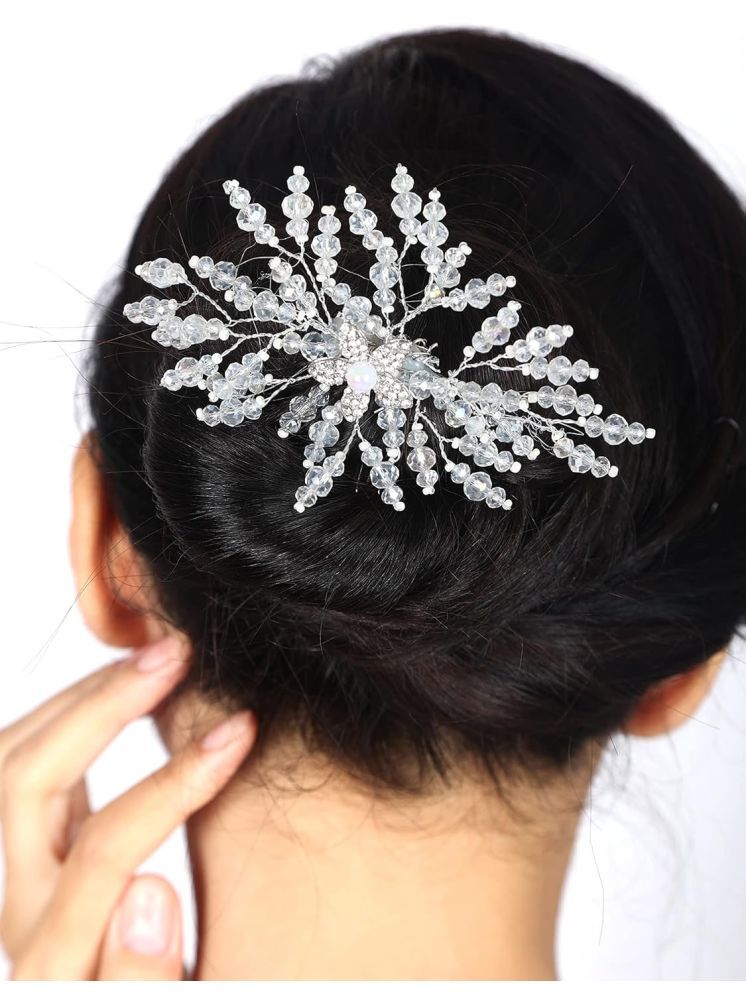     			RITZKART Silver Hair Accessory Set ( Pack of 1 )