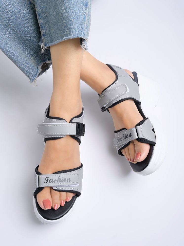     			Stylestry Light Grey Women's Sandal Heels