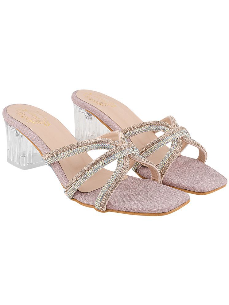     			Stylestry Pink Women's Sandal Heels