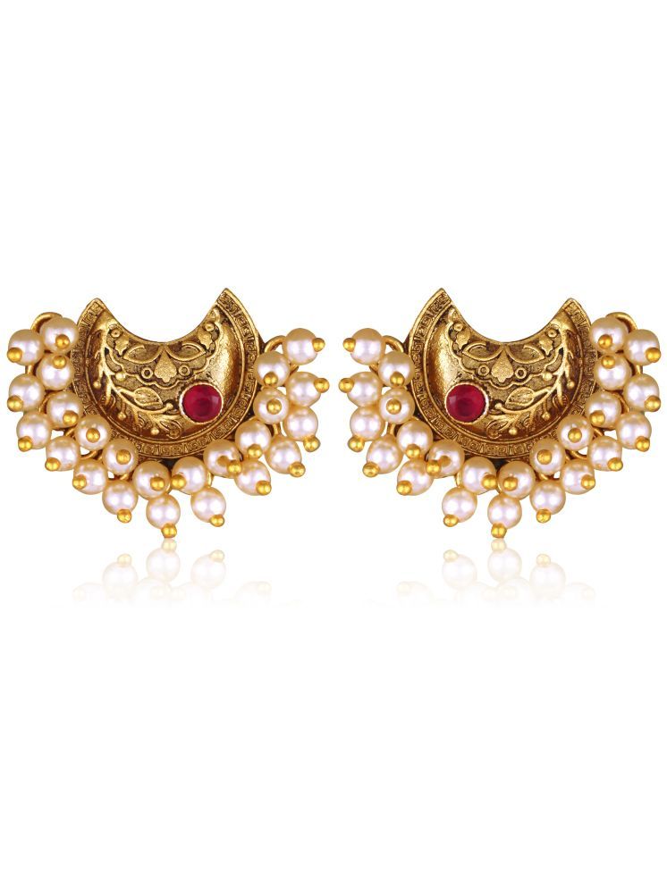     			Vighnaharta Red Chandbalis Earrings ( Pack of 1 )