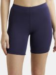 Jockey Pack of 1 Cotton Boy Shorts For Women ( Navy Blue )