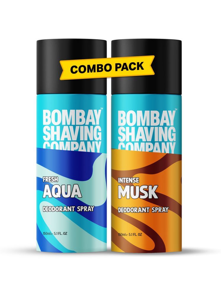     			Bombay Shaving Company Fresh Aqua & Intense Musk Deodorant Spray for Men 150 ml ( Pack of 2 )