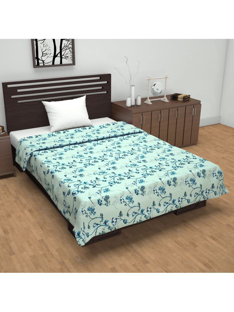     			DIVINE CASA Cotton Floral Single Bed Dohar - Green ( )