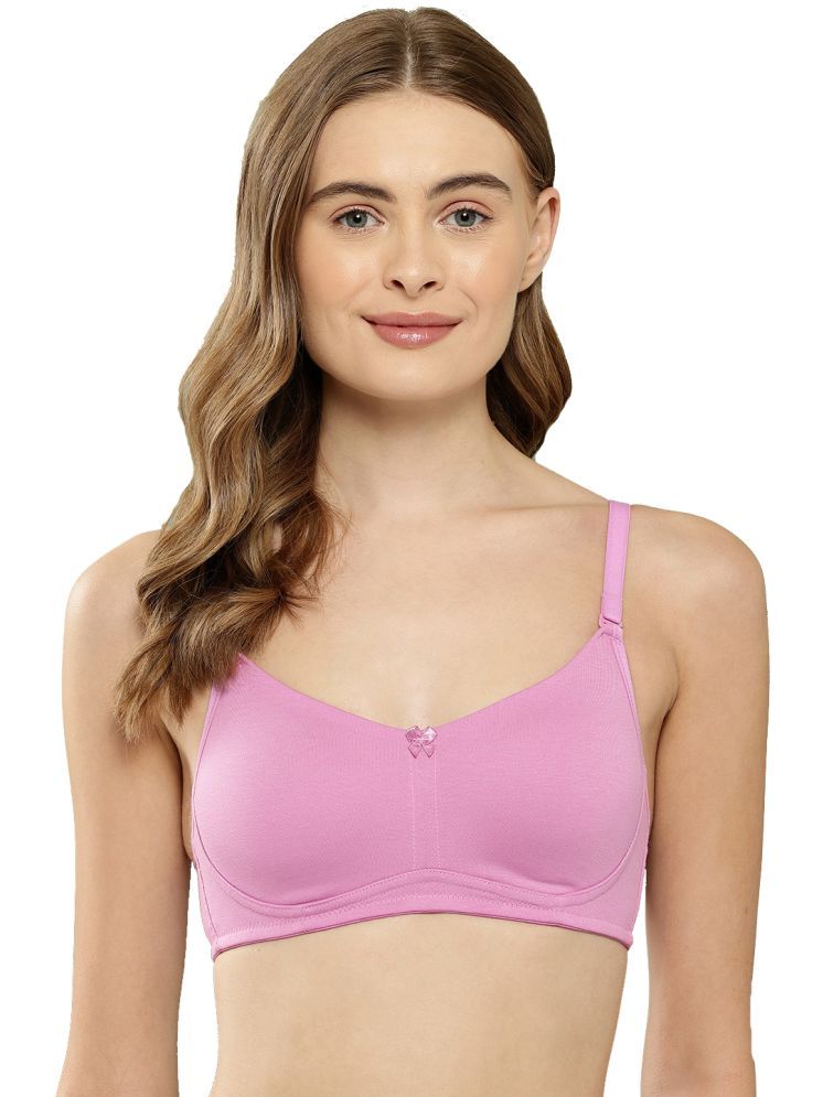     			Leading Lady Pack of 1 Cotton Non Padded T-Shirt Bra For Women ( Pink )