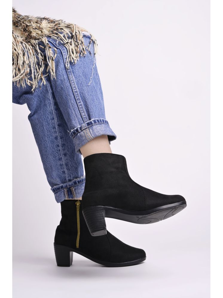     			Stylestry Black Women's Ankle Length Boots