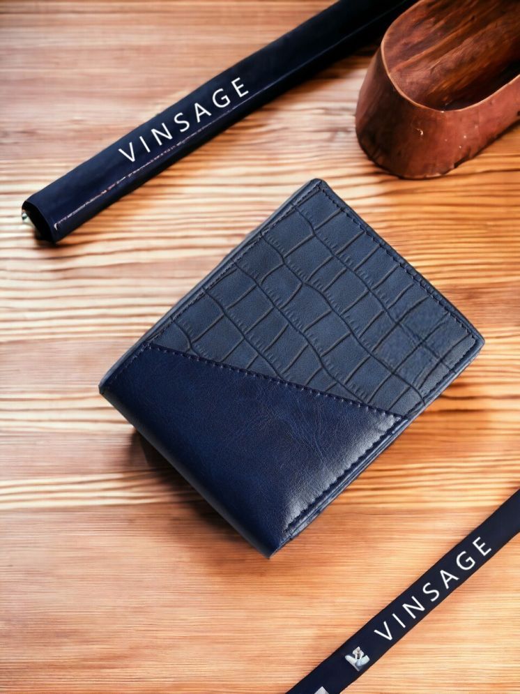     			VINSAGE Blue PU Men's Regular Wallet ( Pack of 1 )