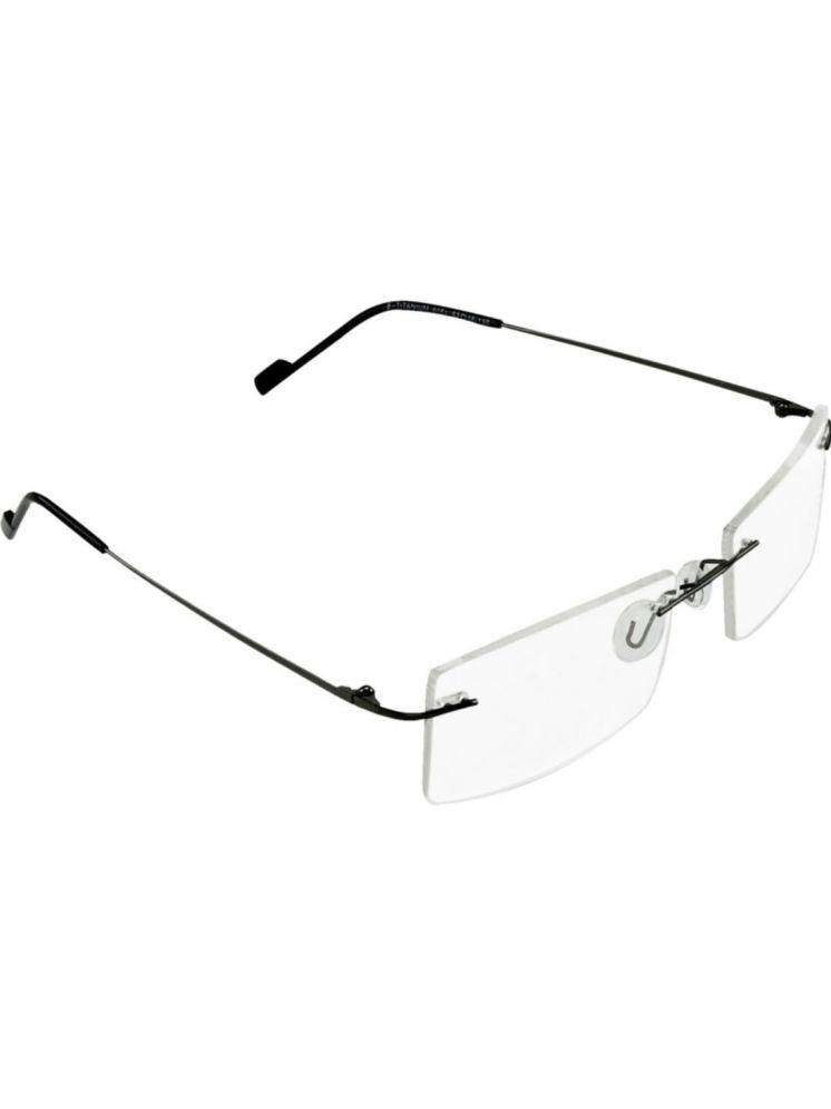     			Admire Black Rimless Rectangular Computer Glasses ( Pack of 1 )