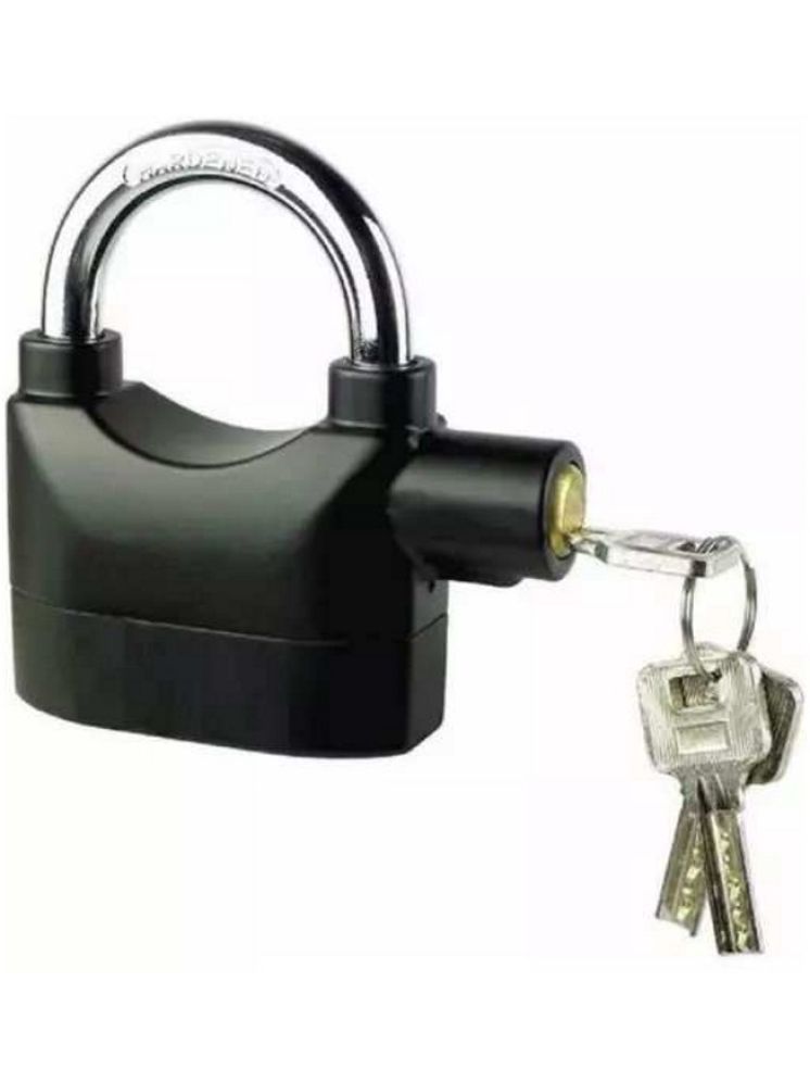     			Alarm Security Lock With Motion Sensor And 3 Keys, Metallic Finish (Black)