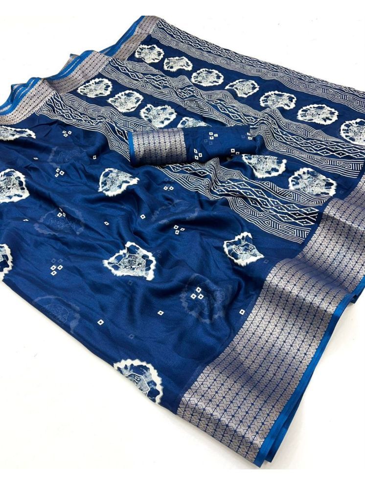     			Arkia Pack of 1 Georgette Embellished Saree With Blouse Piece ( Blue )