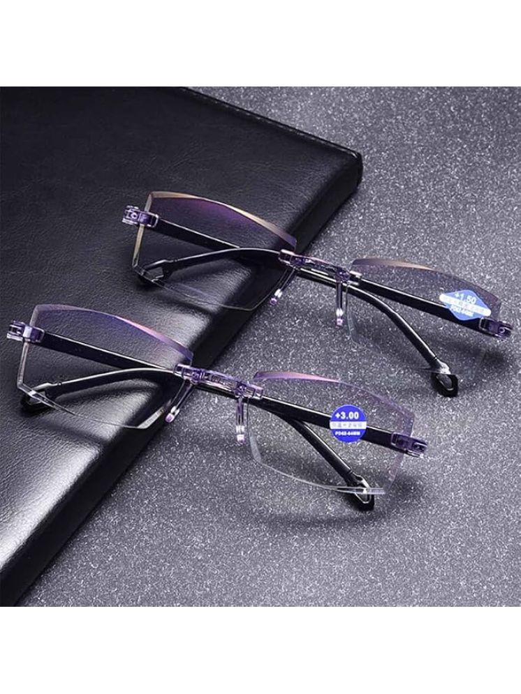     			Fadiso Fashion Square Rimless Reading Glasses