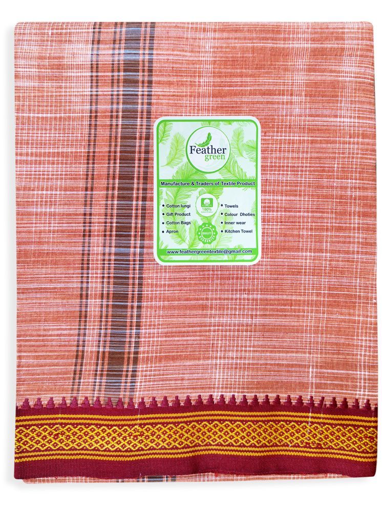     			Feather Green Cotton Men's Dhoti Orange ( Pack of 1 )