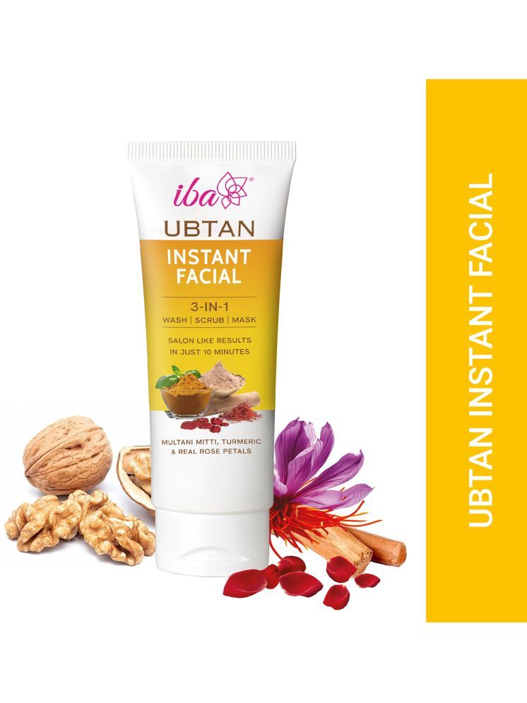     			Iba Ubtan Instant Facial 3 IN 1 Wash, Scrub & Mask, 100g For All Skin Type, (Pack of 1)