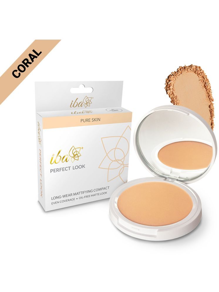     			Iba Perfect Look Long Wear Mattifying Compact, Natural Coral,9g , Oil Free Fresh Look , Matte Finish, (Pack of 1)