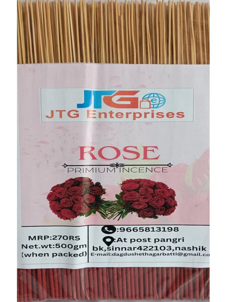     			JTG enterprises Incense Stick Rose 500 gm ( Pack of 1 )