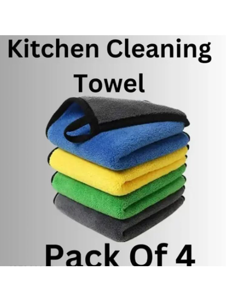     			KRIZON Microfibre Kitchen Cleaning Cleaning Cloth ( Pack of 4 )